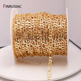 14K Plated Copper Metal Cable Chain for Jewelry Making DIY Necklace Bracelet