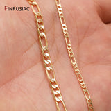 14K Plated Copper Metal Cable Chain for Jewelry Making DIY Necklace Bracelet