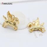 14K Plated Winged Horse Pendant for DIY Jewelry Making