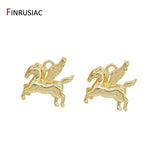 14K Plated Winged Horse Pendant for DIY Jewelry Making