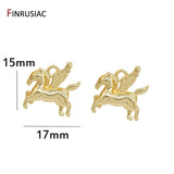 14K Plated Winged Horse Pendant for DIY Jewelry Making