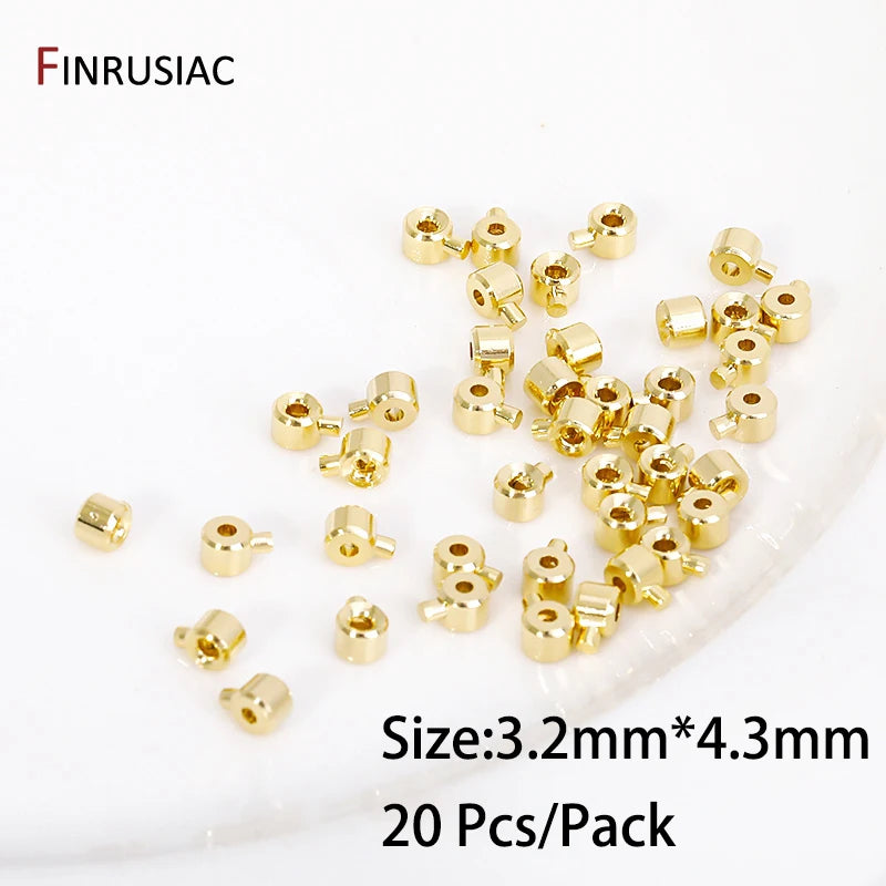 14K Plated Crimp End Beads,Lobster Clasp,Extender Tail Chains