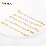 14K Plated Crimp End Beads,Lobster Clasp,Extender Tail Chains