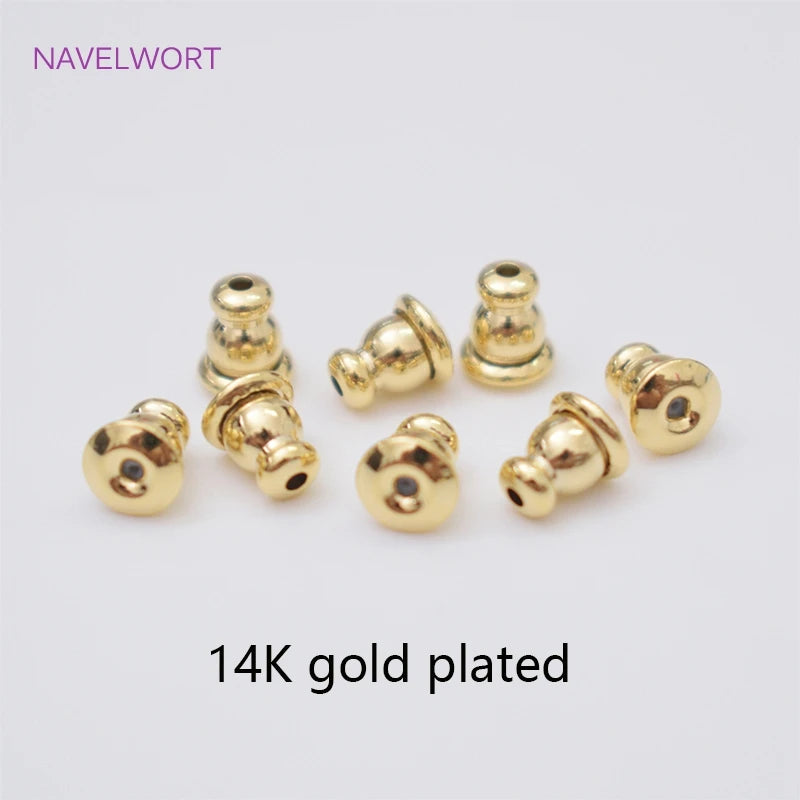 14K Plated Earring Backs Stoppers for DIY Jewelry Making Accessories
