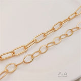 14K Plated Rough Chain for DIY Bracelet Necklace