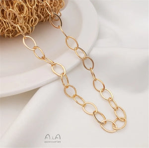 14K Plated Rough Chain for DIY Bracelet Necklace