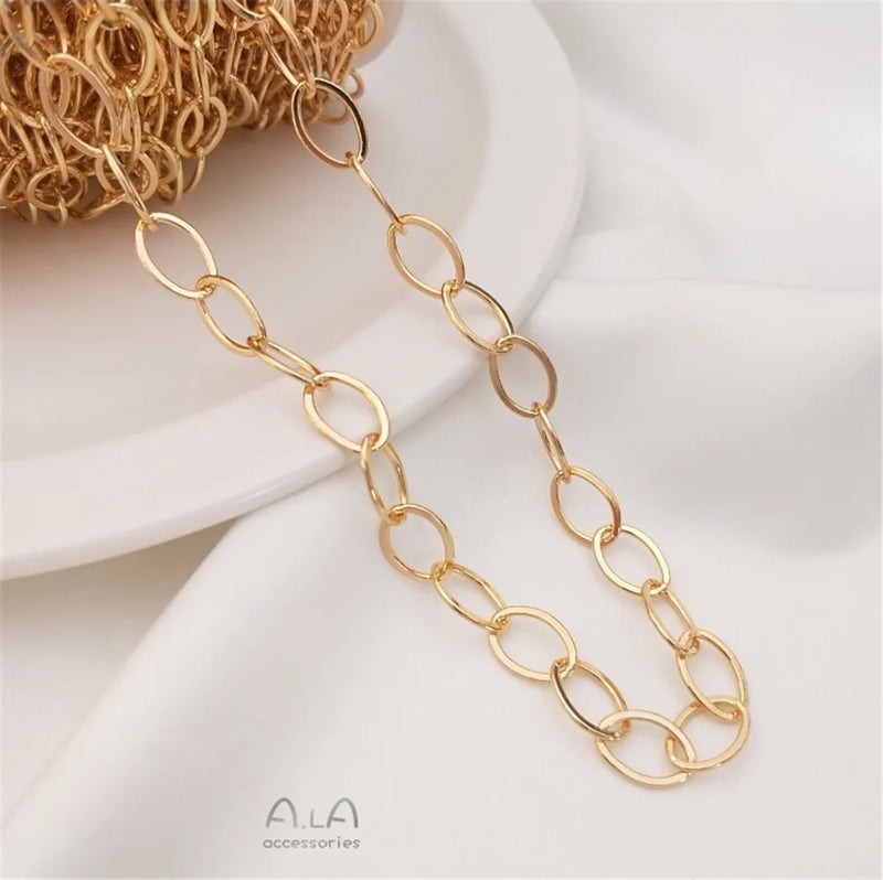 14K Plated Rough Chain for DIY Bracelet Necklace