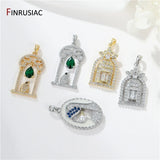 Enamel Brass Pearl Charms for DIY Jewelry Making