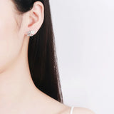 14K Plated Pearl Earrings Sterling Silver Studs for Women