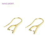 14K Plated Brass Earrings Hooks For DIY Earring Making
