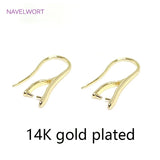 14K Plated Brass Earrings Hooks For DIY Earring Making