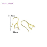 14K Plated Brass Earrings Hooks For DIY Earring Making