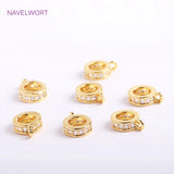 14K Plated Zircon Round Pendant Bail for Jewelry Making