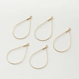 14K Plated Real Drop Frame Earrings Pendant DIY Material