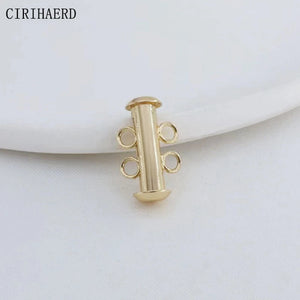 14K Gold-Plated Pearl Necklace Bracelet Connectors Fastener Clasps