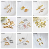 14K Gold-Plated Pearl Necklace Bracelet Connectors Fastener Clasps