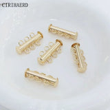 14K Gold-Plated Pearl Necklace Bracelet Connectors Fastener Clasps