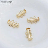 14K Gold-Plated Pearl Necklace Bracelet Connectors Fastener Clasps