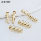 14K Gold-Plated Pearl Necklace Bracelet Connectors Fastener Clasps