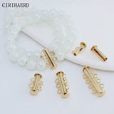 14K Gold-Plated Pearl Necklace Bracelet Connectors Fastener Clasps