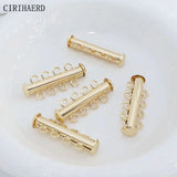 14K Gold-Plated Pearl Necklace Bracelet Connectors Fastener Clasps