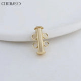 14K Gold-Plated Pearl Necklace Bracelet Connectors Fastener Clasps