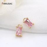 14K Mini Charms Zircon Crystal Earrings Making Accessories