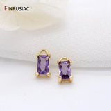 14K Mini Charms Zircon Crystal Earrings Making Accessories
