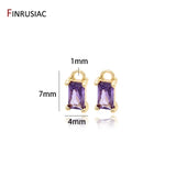 14K Mini Charms Zircon Crystal Earrings Making Accessories