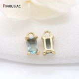 14K Mini Charms Zircon Crystal Earrings Making Accessories