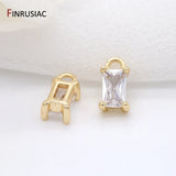14K Mini Charms Zircon Crystal Earrings Making Accessories