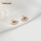 14K Plated Evil Eye Pendants Charms for Jewelry Making