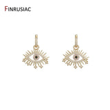 14K Plated Evil Eye Pendants Charms for Jewelry Making