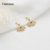 14K Plated Evil Eye Pendants Charms for Jewelry Making