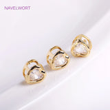14K Plated Rhinestone Beads CZ Spacer DIY Jewelry Making