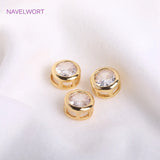 14K Plated Rhinestone Beads CZ Spacer DIY Jewelry Making