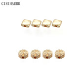 14K Plated Round Rectangle Bead Flat Spacer Copper Beads