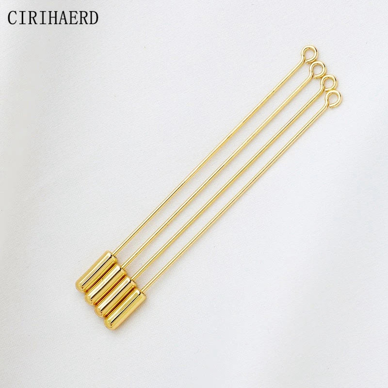 14K Plated Silicone Plug Brooch Pins DIY Jewelry Making Material