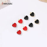 14K Plated Heart Charms Pendants DIY Necklace Bracelet Jewelry Making