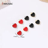 14K Plated Heart Charms Pendants DIY Necklace Bracelet Jewelry Making