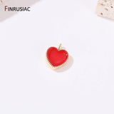 14K Plated Heart Charms Pendants DIY Necklace Bracelet Jewelry Making