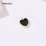 14K Plated Heart Charms Pendants DIY Necklace Bracelet Jewelry Making