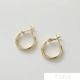 14K Gold-Plated Round Earrings Ear Stud DIY Hand-Made Material Accessories