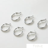 14K Gold-Plated Round Earrings Ear Stud DIY Hand-Made Material Accessories