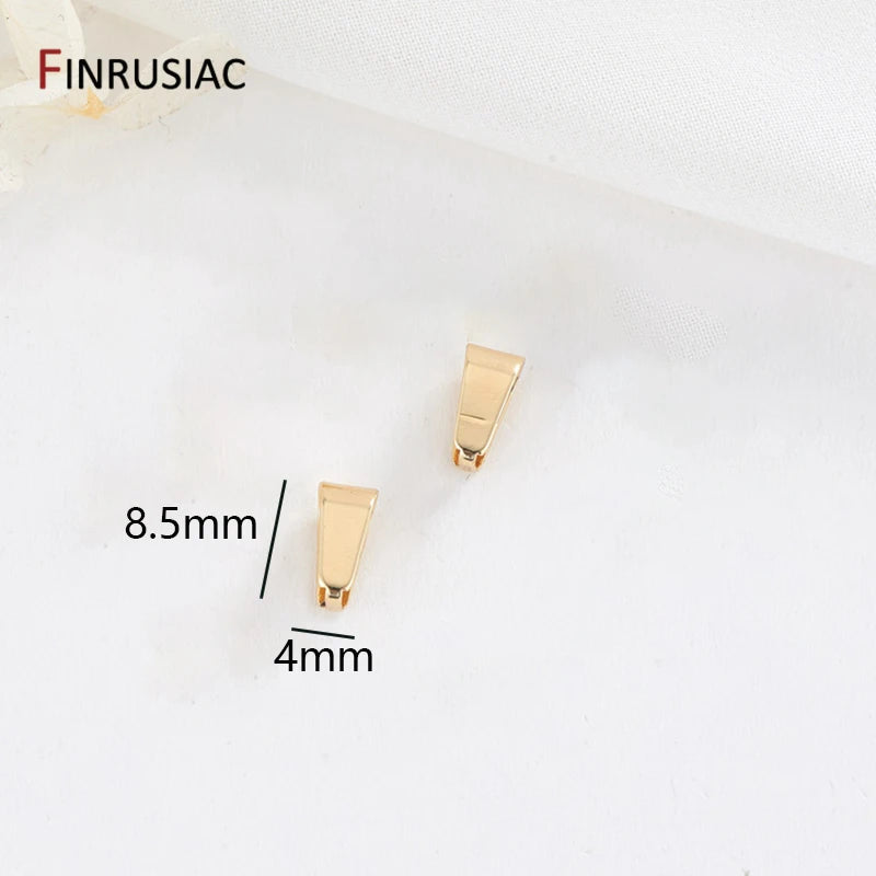 14K Plated Pinch Pendant Bails for Jewellery Making