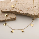 Delicate Butterfly Pendant Necklace for Women Girls
