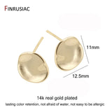 14K Plated Stud Earrings Hooks DIY Drop Earrings