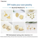 14K Plated Stud Earrings Hooks DIY Drop Earrings
