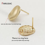14K Plated Stud Earrings Hooks DIY Drop Earrings