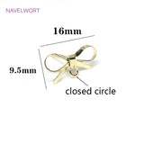 14K Plated Bowknot Post Earring Fittings S925 Silver Needle Stud Accessory